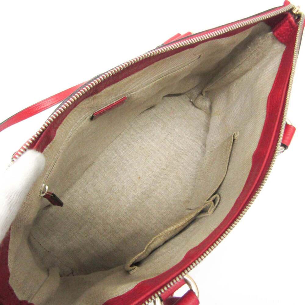 Gucci Interlocking G 449659 Women's Leather Handbag,Shoulder Bag Red Color - Picture 3 of 15